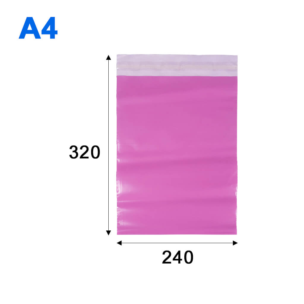 Курьерский пакет A4 240*320 + 40мм розовый
