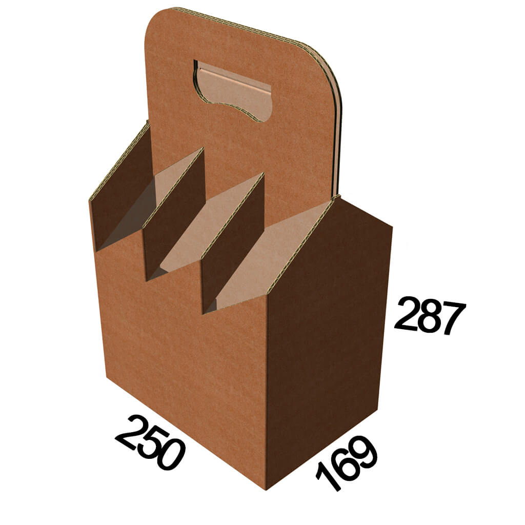 Картонная коробка для вина 250*169*287
